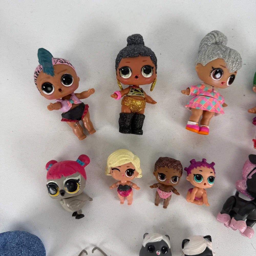 MGA LOL Surprise Doll Lot of 14 with 10 Accessories Pets Lil Sisters Glitter